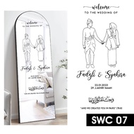 【Hot Sale】 STIKER CERMIN WELCOME BOARD CUSTOM STIKER SAHAJA