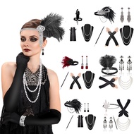 1Set 1920/30s Cosplay Flapper Halloween Charleston Costume 1920s Gatsby Accessories Headpiece Great 