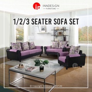 [LOCAL SELLER] 1+2+3 Seater Fabric Sofa Set Floral Pattern (FREE DELIVERY &amp; INSTALLATION)