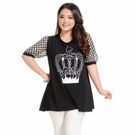 TML8120 Plus Size Crown Printed Tee