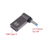 65W 90W Type-C Female to 4.5x3.0mm Male PD Charger Connector USB Type C Charger Laptop Adapter Conve
