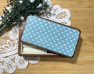 小巾繡木首飾盒 飾品收納盒 刺繡 銀天藍