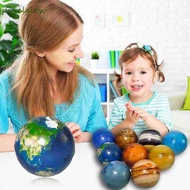 PIXELGLOW Moon Star Ball Stress Relief 6.3cm Sponge Ball Solar System Colorful Bouncy Ball Printing 