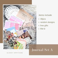 Journal Kit Set Beginner Gift Set Ready Stock JOURNAL STARTER KIT SET 30+ items