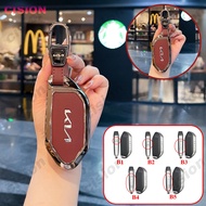 Genuine Leather Zinc Alloy Smart Remote Car Key Fob Case Cover Shell Keychain For Kia South Korea Ne