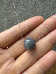 天然翡翠路路通吊墜連S925純銀針式萬能頸鏈 Natural Jadeite Rolling Cylinder Pendant with S925 Sterling Silver Necklace,n