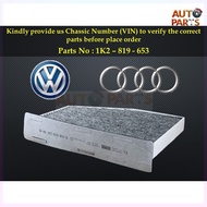 Audi Volkswagen - Passat Scirocco Tiguan TTS MK2 B7 Aircond Cabin Air Filter 1K2-819-653