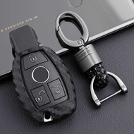 Suitable for Silicone Carbon Fiber Mercedes-Benz Key Case C2L Car C-Class Key Case glc260 Case glk3