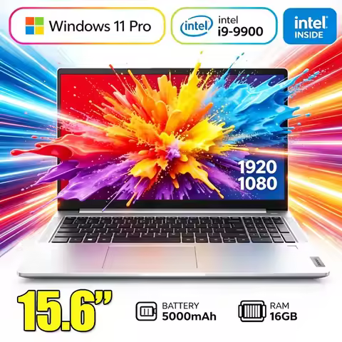 2026 New Latest 15.6 Inch 4K HD Laptop Intel Core I9-9900 16GB RAM 1TB SSD Windows 11 Ultra Slim Por