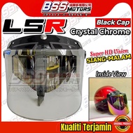 LSR Visor 3 Button Full Cover Crystal / Galaxy / 2 Tone Visor Siang-Malam Helmet MHR MS88 SGV Steng 