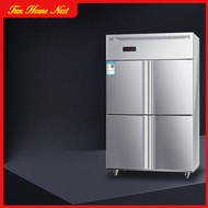 Refrigerator commercial refrigeration freezer kitchen vertical 4-door double temperature freezer six
