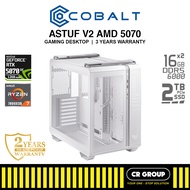 COBALT ASTUF V2 AMD 5070 -  Ryzen 7 7800X3D -  GeForce RTX 5070 12GB - 32GB RAM - 2TB SSD (3Yrs Warr