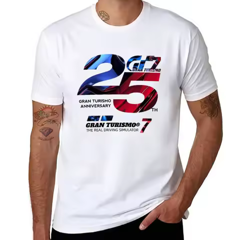 summer clothes cat shirts t shirt men New Gran Turismo 7 / 25 Anniversary T-Shirt oversized graphic 