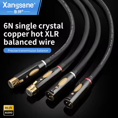 Xangsane/ Xiangshen 6N frozen single crystal copper balanced cable XLR audio cable XLR Gold-plated a