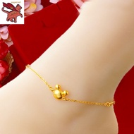 916 Gold Original Female Mickey Lucky Anklet