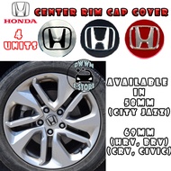 4 units Honda Mugen Rim Cap 69mm [BLACK] Wheel Center Caps Emblems Tyre Caps Decoration for HRV BRV CRV CIVIC ACCORD
