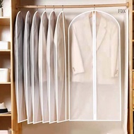 【FDX】 5PCS PEVA clothing cover dust cover semi transparent zipper type clothing dust cover jacket st
