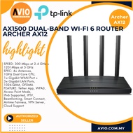 TP-LINK AX1500 Dual Band Wifi Wi-Fi 6 Router Speed 1501Mbps 4x Antenna 3x Gigabit Archer AX12