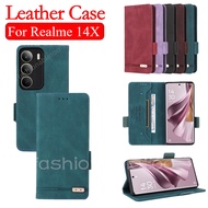Flip Leather Phone Case For Realme 14X 14 pro plus 14 X 14pro+ 14proplus 1 4 Realme14X Realme14pro+ 