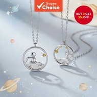 Fashion Couple's Little Fox Prince Pendant Necklace Anniversary Valentine's Day Jewelry Gift  Fesyen