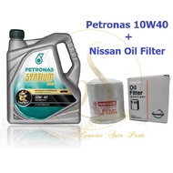 (100% Original) Petronas Syntium 800 10W40 SN/CF Semi Synthetic Engine Oil (4L) FREE Nissan Oil Filter 15208-65F0A