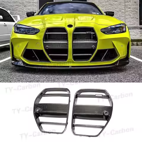 Dry Carbon Fiber ST Style Car Front Bumper Racing Grills Front Grille For 3 Series G80 M3 4 Series G