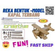 MODEL KAPAL TERBANG AEROPLANE - PENGAHASILAN PROJEK RBT [READY STOCK]