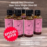 Minyak Bayi Premium Kayu Manis 7 Botol Kaca x 50 ML Beli Borong (HQ Moncah Affiliate wholesale Wanted)
