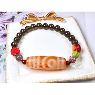 Tibetan Dzi Beads Carnelian Two Eyed Dzi Beads Tibetan Carnelian Two Eyed Dzi Beads 39.4 X13.9mm