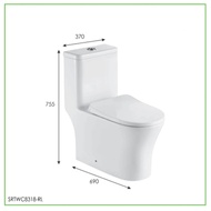 SORENTO SRTWC8318-RL One Piece WC Water Closet Toilet Bowl 10 inch 250mm Soft Close Seat Cover