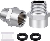 Stainless Steel 1/2" G (BSP) Female to 1/2" NPT Male Adapter, Pipe Fitting Connector, G to NPT Threa