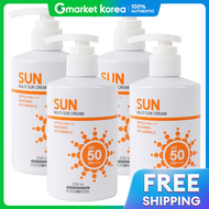 Foodaholic | 4-Pack Foodaholic Multi Sun Cream 250ml Spf50 Pa+++ Pump Type / No White Cast Hybrid Su
