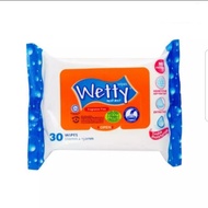 Wetty Wet Tissue / Baby Wipes Fragrance Free (30pcs)