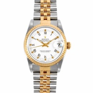 勞力士 ROLEX 68273 Datejust 7 位數 88 系列手錶自動白色錶盤 YG x SS 組合女士腕錶
