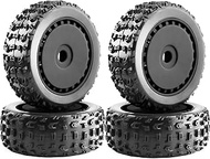 1/8 RC Off-Road Buggy Racing Tires and Wheels 17mm Hex RC Tires with Foam Inserts for ARRMA 1/8 Typh
