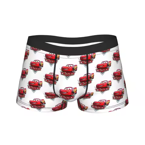 Cars Lighting Mcqueen Underwear Custom Boxer Shorts Hot Sale Men's Panties Classic Boxer Brief Gift 