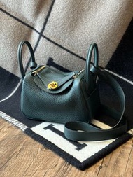 Hermes Mini Lindy 6O 松柏綠 金扣 TC W