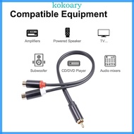 KOK RCA Y Splitter Cable RCA 1 Male Plug to 2 Female Jack Adapter Stereo  Cable