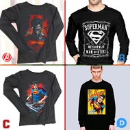 New Longsleeve Tshirt Superman Tshirt 100% Cotton Black | Size SML XL XXL 3XL 4XL | Long Sleeve T-Sh