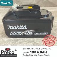 [SG Authentic Stock] Makita 18V 6.0AH BL1860B Li-on Battery for Makita 18V tools by Preco (197422-4)