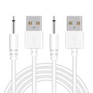 2.7ft Replacement DC Charging Cable (2 Pack), USB to DC 2.5mm Fast Charger Cord Adapter - Massager C