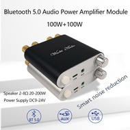 1PCS TPA3116D2 100W+100W AMP Amplificador ZK-1002D Bluetooth 5.0 Stereo Audio Power Amplifier Board  with AUX USB