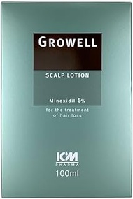 ICM Pharma Growell Scalp Lotion Minoxidil 5% 100ml (Twin Pack)