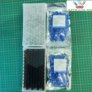 Combo of 100 2ml Brown - White Vial glass bottles with screw cap for HPLC chromatography samples fro