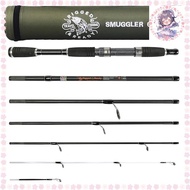 Rigged and Ready Smuggler 6 Travel Fishing Rod & Case. Compact 7.3’ (215cm) rod with 2 tips, ideal f