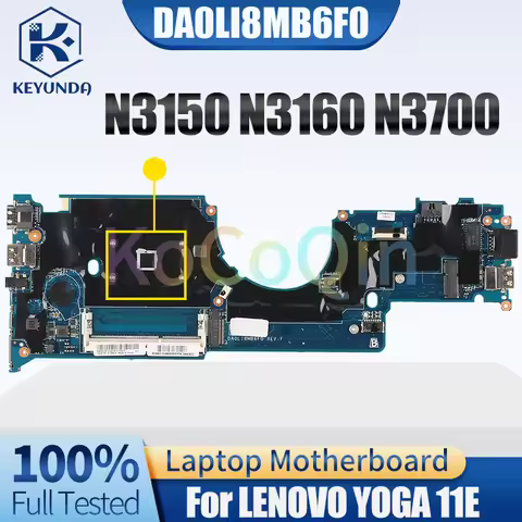 DA0LI8MB6F0 For LENOVO YOGA 11E Notebook Mainboard N3150 N3160 N3700 01AV954 01HW747 01AV954 Laptop 