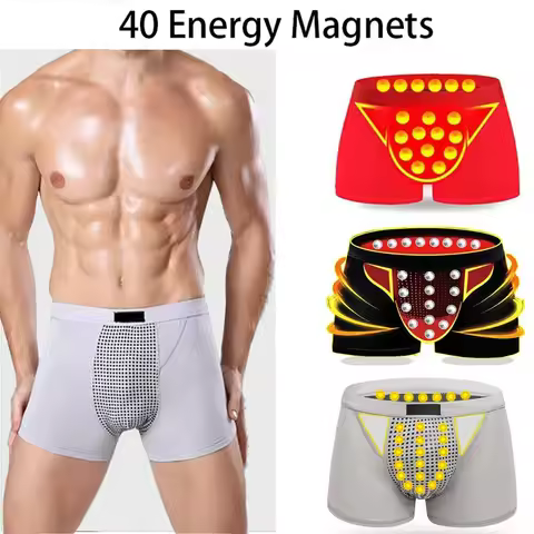 Men's Physiological Underwear Men Enlargement Underpants Health Boxer Shorts Tourmaline Prostate Mag