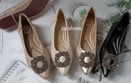 ุ651263 เท้าอวบแนะนำ+1 ไซด์(Chubby feet please plus one size) De Shoes House รองเท้าสไตล์บัลเล่ต์หัว