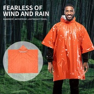 Emergency Rain Poncho Raincoat Survival Camping Equipment Cold Insulation Rainwear Camping Equipment