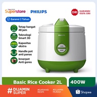 HIJAU Philips Basic Rice Cooker / 2 Liter Rice Cooker - HD3119 | Hd3119/30 - Green